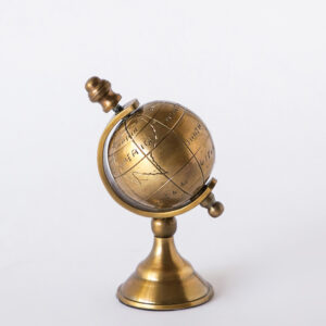 GLOBO TERRAQUEO CON SOPORTE ANTIGUO BRONCE DORADO  ERDAPFEL